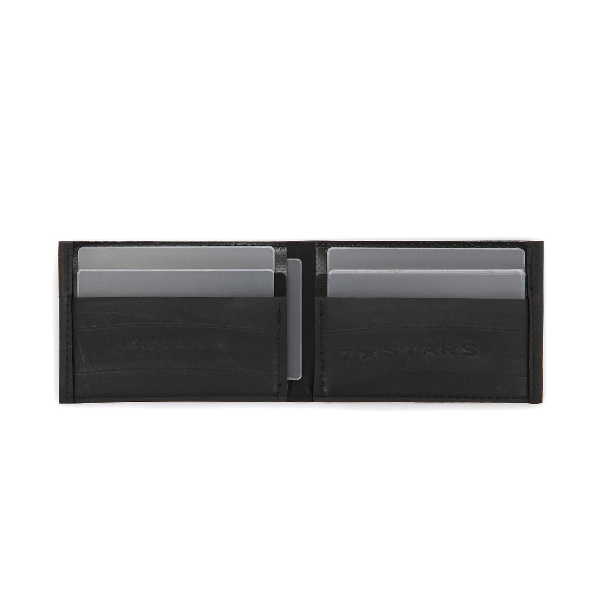 Portacarte nero minimale, portacarte sostenibile, accessorio per uomo vegano, gadget regalo ciclista
