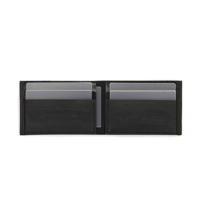 Portacarte nero minimale, portacarte sostenibile, accessorio per uomo vegano, gadget regalo ciclista