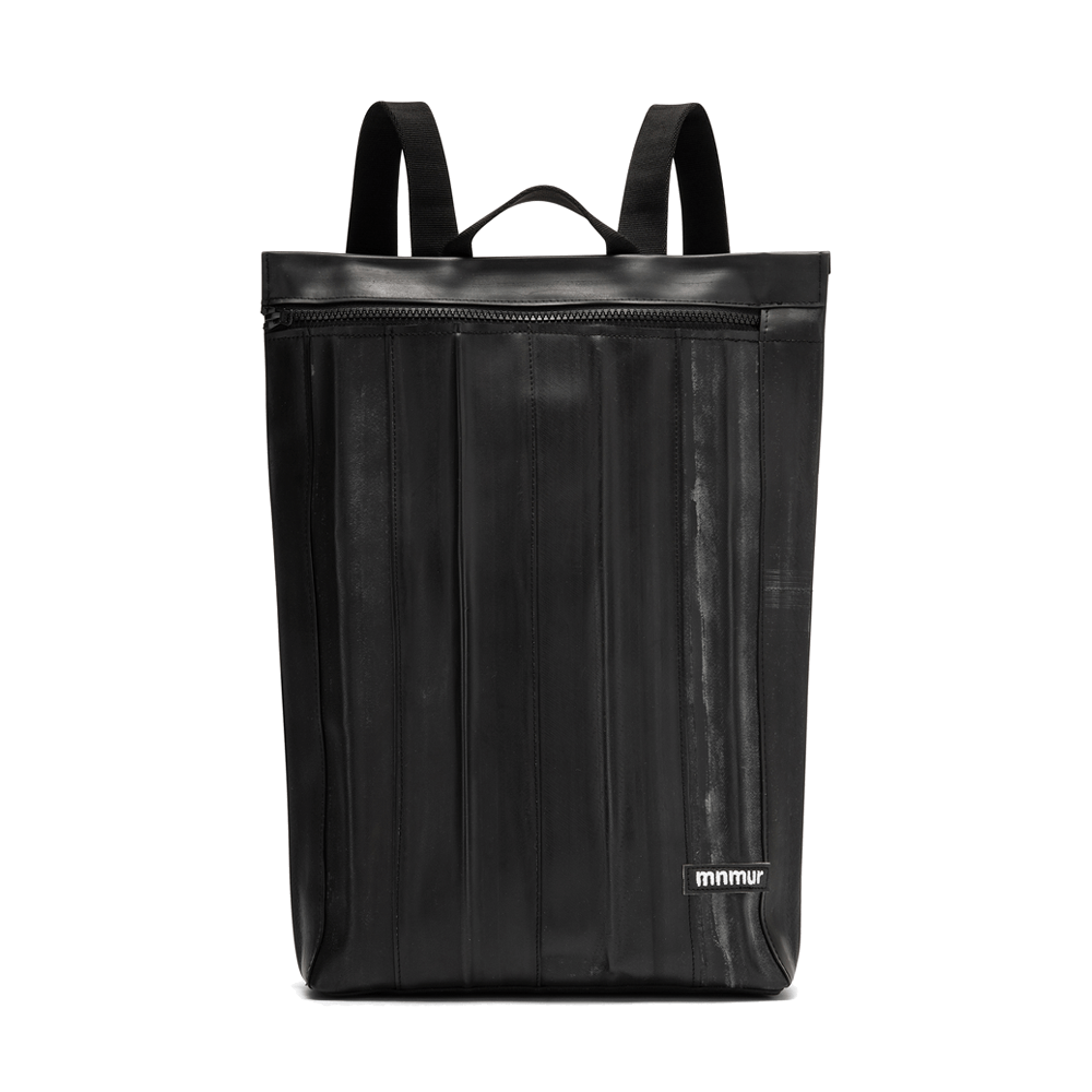Zaino Donna Vegan Riciclato, Zainetto Nero Camera d'Aria 