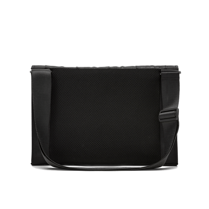 Borsa Tracolla Uomo Camera d'Aria Riciclata, Borsa Vegan Nera Sostenibile Fatta a Mano.n